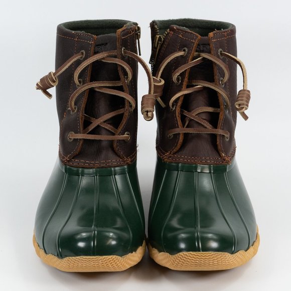 Sperry Women's Saltwater Duck Boot 'Tan Green' STS90998F Rain Boots size 6 - 11 - Picture 5 of 14
